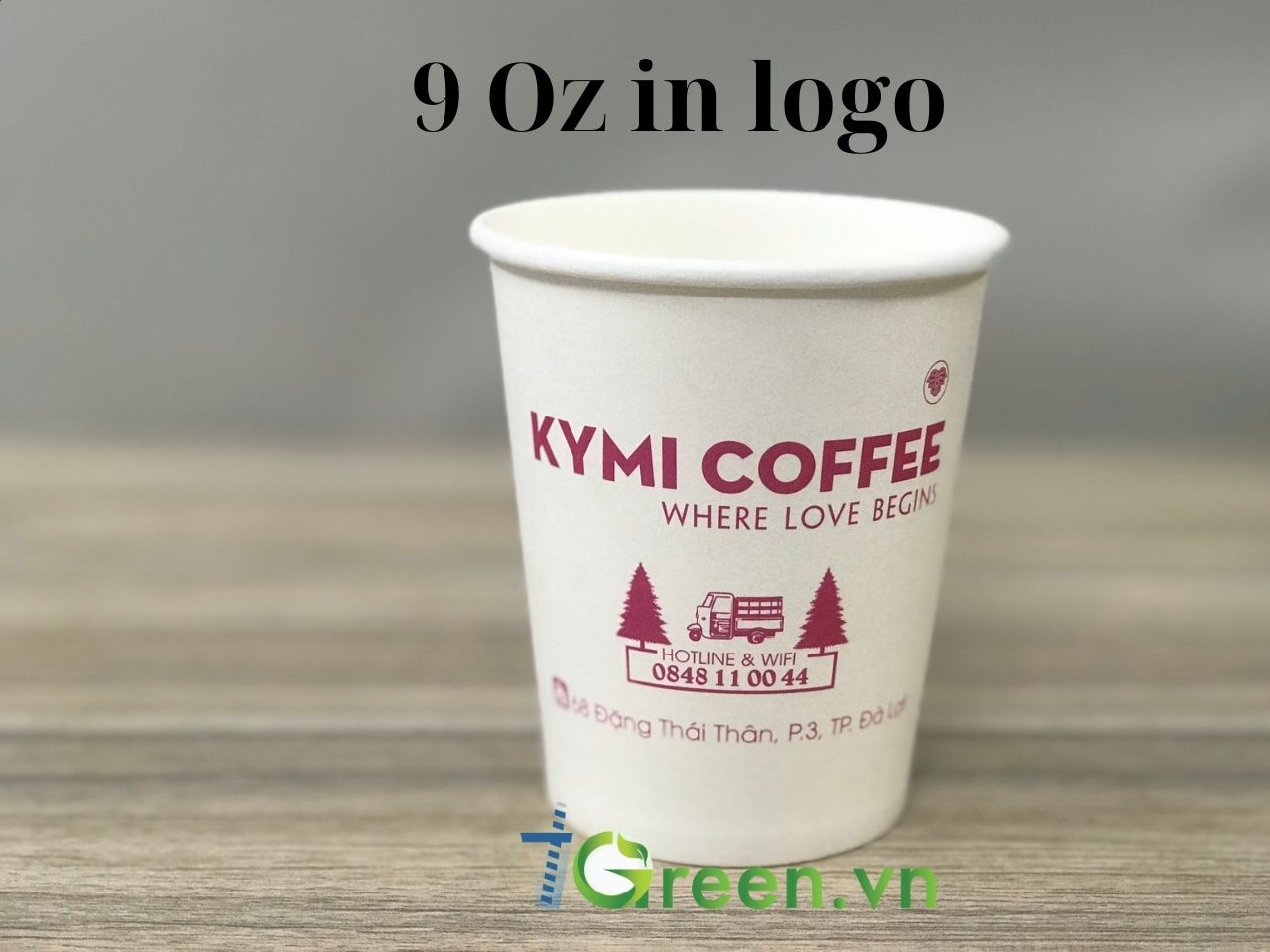 Ly giấy 9 Oz in logo