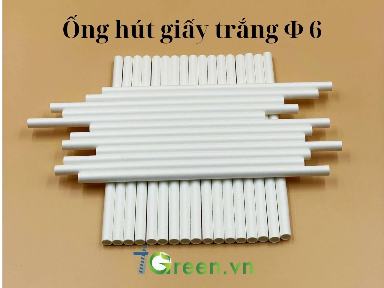 Ống hút giấy phi 6 màu trắng Ống hút giấy phi 6 màu trắng