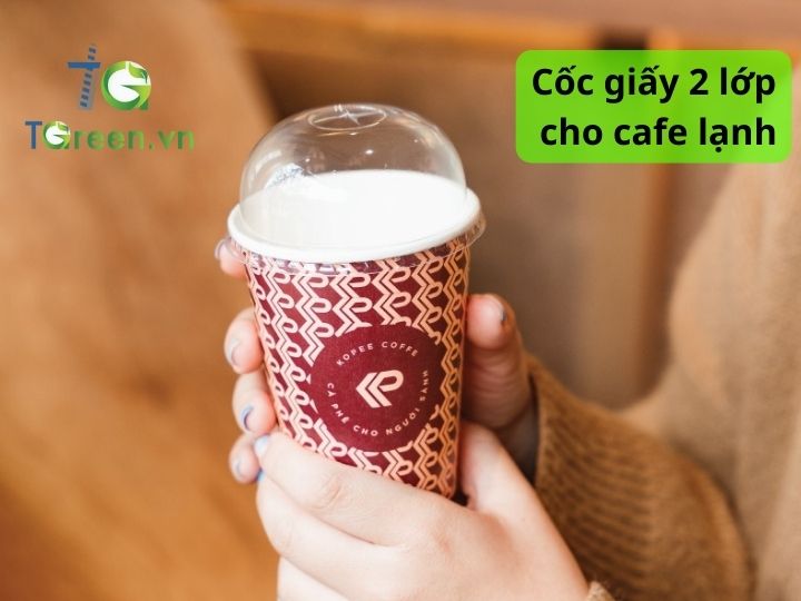 Cốc giấy 2 lớp PE đựng cafe lạnh
