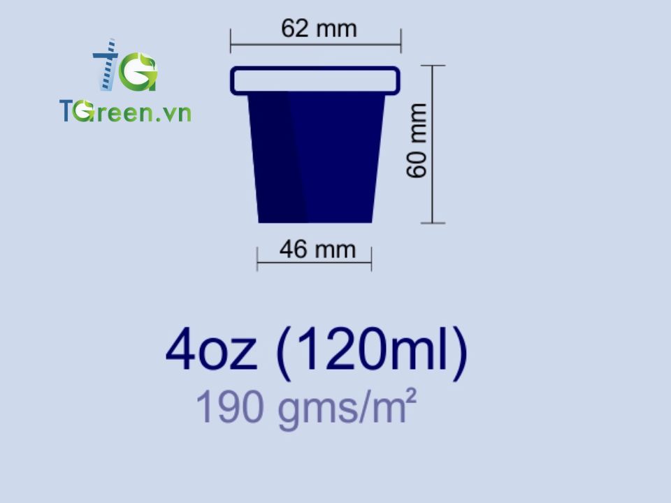 Kích thước côc giấy 4oz Kích thước côc giấy 4oz