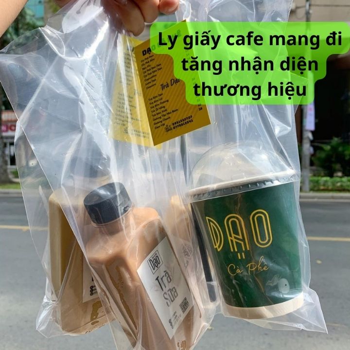 Ly giấy cafe mang đi in logo