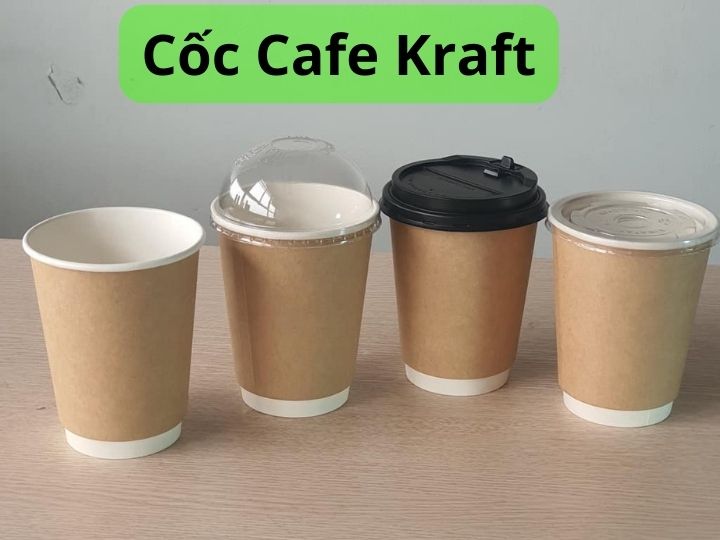 Một số mẫu ly giấy Kraft in Logo