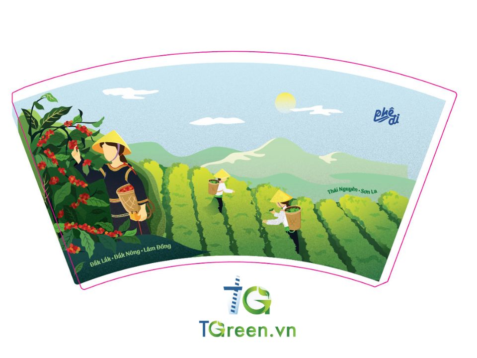 thiết kế cốc giấy Phê Đi thiết kế cốc giấy Phê Đi