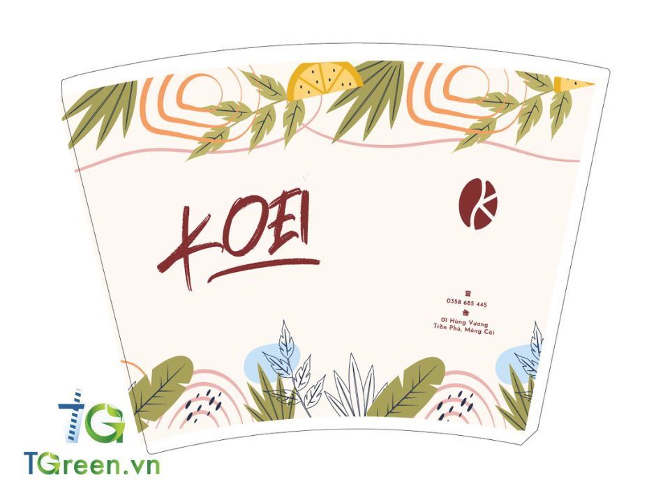Thiết kế ly, cốc giấy trà sữa Koi Thiết kế ly, cốc giấy trà sữa Koi