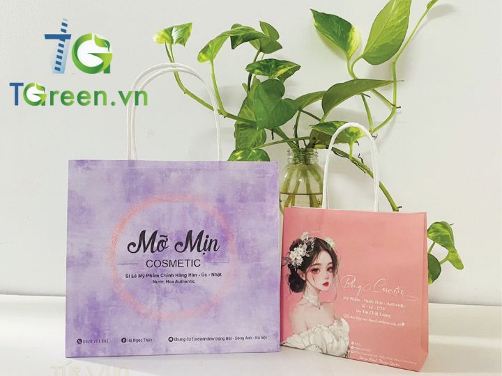 Túi giấy in logo cho shop đựng mỹ phẩm