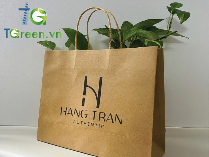 Túi giấy Kraft nâu in logo