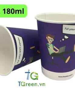 Cốc giấy 180ml 6Oz in logo