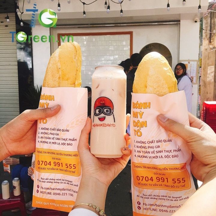 Túi Giấy Đựng Bánh Mì in logo Túi Giấy Đựng Bánh Mì