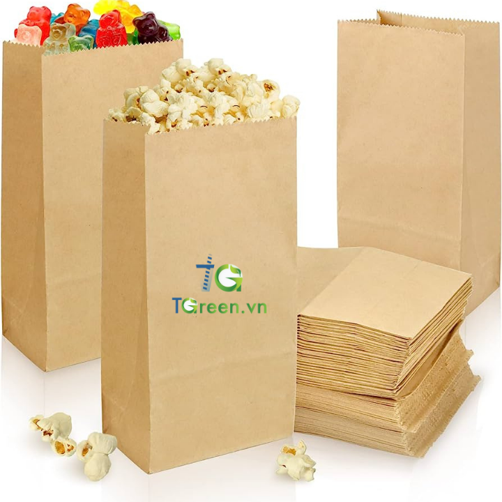 Túi giấy Kraft đựng bắp giang bơ