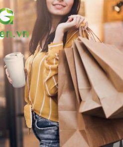 Túi Giấy Kraft nâu đựng quần áo