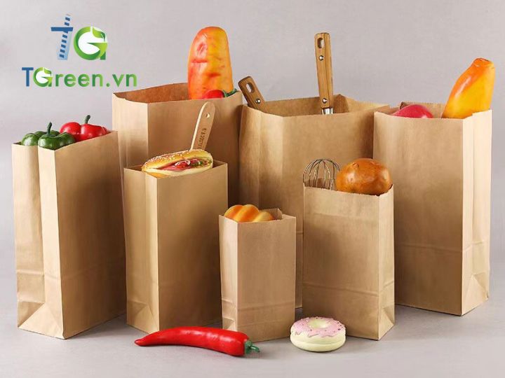 Túi giấy kraft nâu đựng thực phẩm