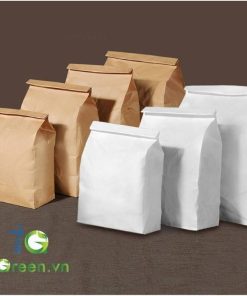 Túi Giấy Kraft Trắng đựng thực phẩm