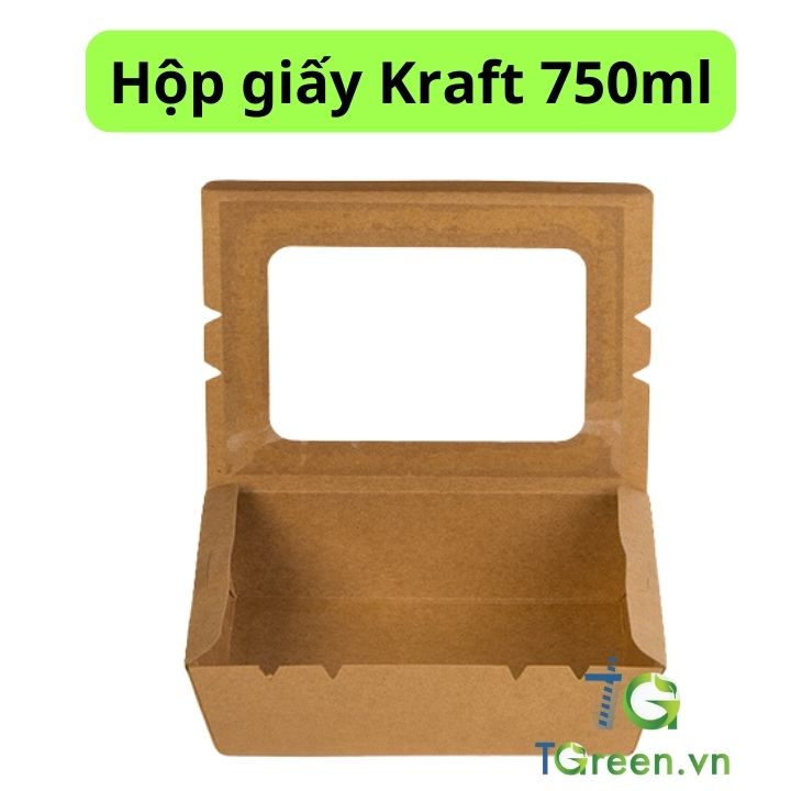 Hộp giấy kraft 700ml Hộp giấy kraft 700ml